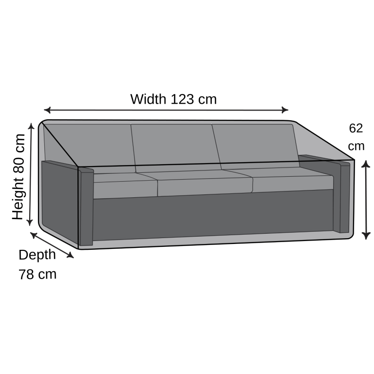 Angled Outdoor Lounge Cover