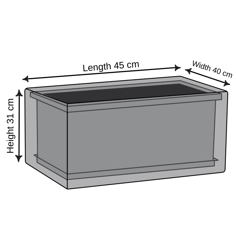 Rectangular Gas Fire Pit Cover