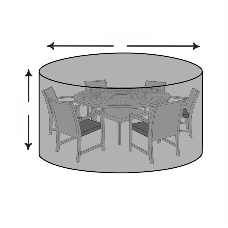 Round Outdoor Dining Setting Cover