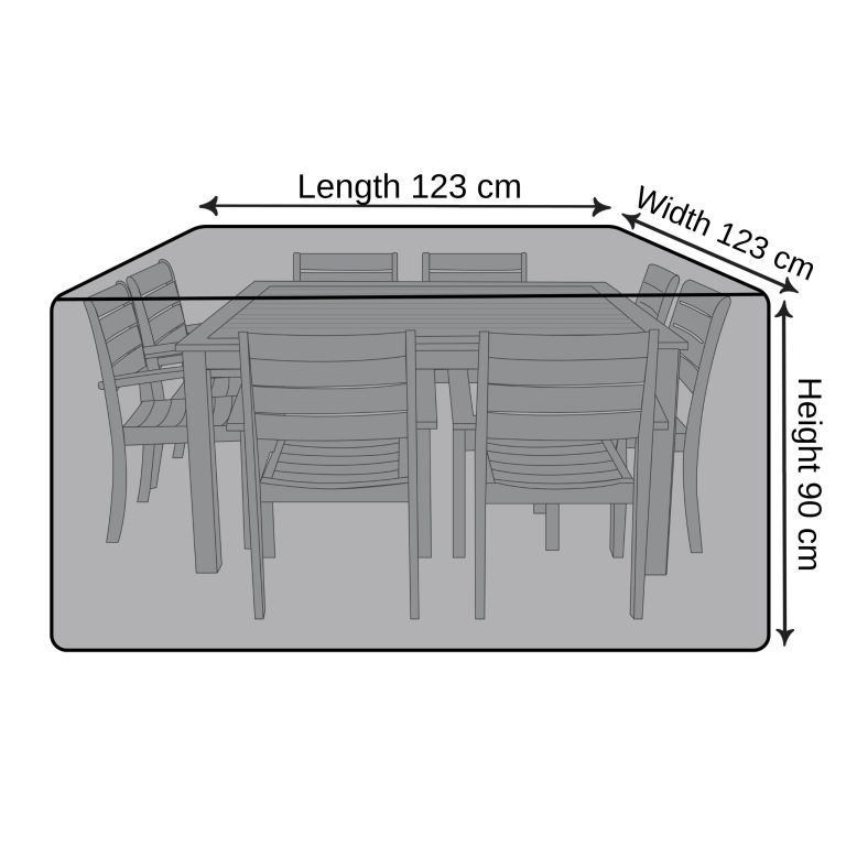 Square Outdoor Dining Setting Cover