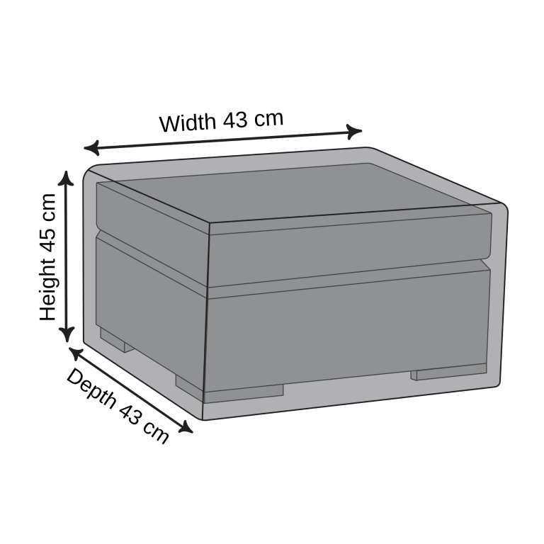 Square Outdoor Ottoman Cover