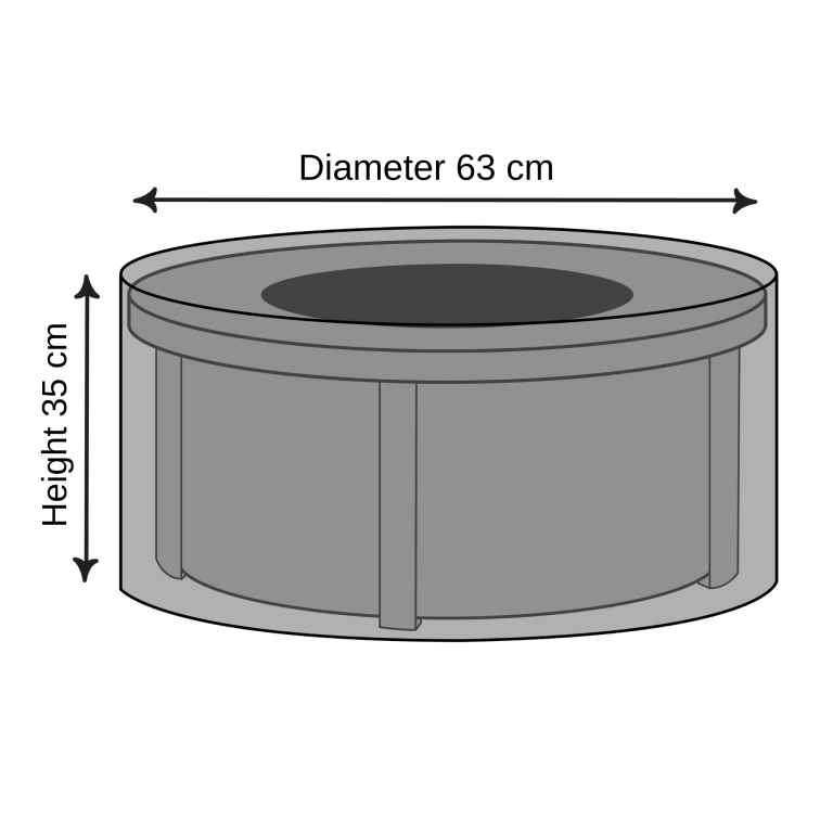 Round Outdoor Fire Pit Cover