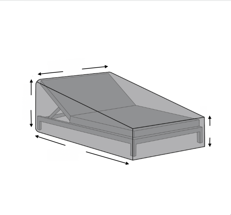 Custom Angled Double Sun Lounge Cover