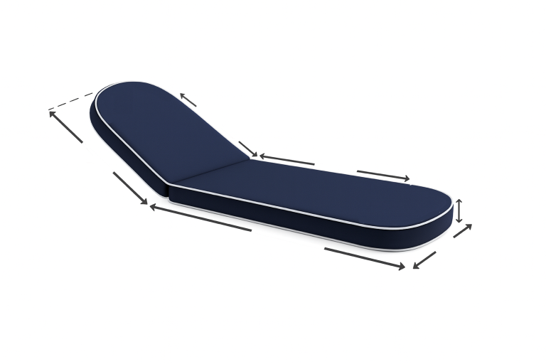 Custom Rounded End Sun Lounge Cover