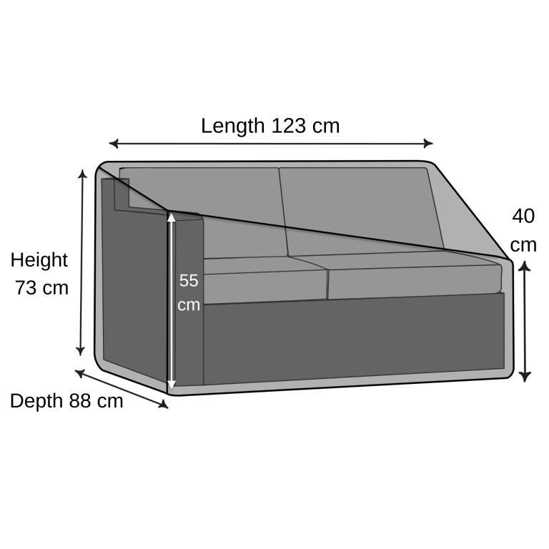 Left-Arm Outdoor Lounge Cover