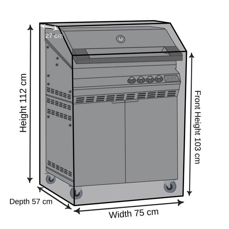 BBQ Cover No Side Shelves
