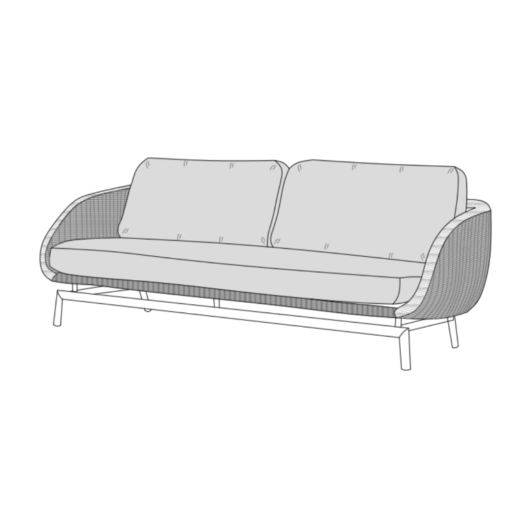 Cover Popular For Sorrento Rope 3 Seater
